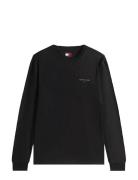 Tommy Jeans Tjm Slim Chest Linear Ls Tee Ext Svart