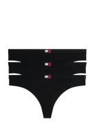 Tommy Hilfiger 3 Pack Thong Svart