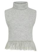 Vila Vizariah High Neck Poncho/Ka Grå