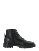 Bianco Biagina Lace Up Boot Smooth Leather Svart