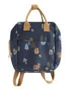 Lindex Backack Mini Aop Blå