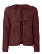 Pieces Pcsilly Ls Rev Tie Knit Noos Bc Burgundy