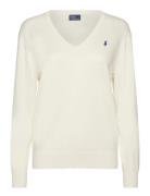 Polo Ralph Lauren Cotton V-Neck Sweater Vit
