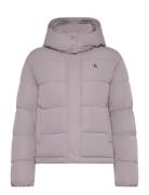 Calvin Klein Jeans Matte Monologo Mw Short Puffer Grå