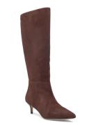 Lauren Ralph Lauren Mckay Suede Tall Boot Heel Brun