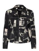 Desigual Blazer Newspaper Bl Svart