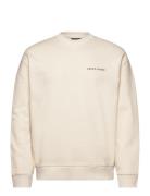 Lyle & Scott Script Brushback Crew Neck Sweatshirt Kräm