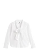 Tommy Hilfiger Poplin Bow Collar Ls Shirt Vit