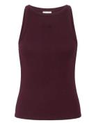 Gestuz Gzdrew Rhinest Logo Tank Burgundy