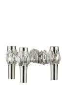 STOFF Nagel Quist Candle Holder - Brushed Chrome Silver