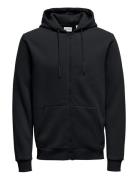 ONLY & SONS Onsceres Life Zip Thr. Hoodie Sweat Marinblå