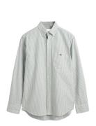 GANT Reg Classic Oxford Stripe Shirt Grön