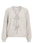 Object Objflora Re L/S Knit Cardigan Noos Grå
