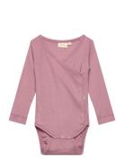 Petit Piao Ppdi Body L/S Fold Over Nb Noos Rosa