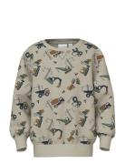 Name It Nmmvimo Ls Nreg Aop Sweat Bru Beige