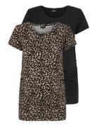 Only Maternity Olmlovely Life S/S Ck Aoptop2Pck Noos Svart