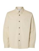 Selected Slhtravis Twill Overshirt Ls Noos Kräm