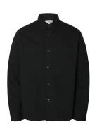 Selected Slhtravis Twill Overshirt Ls Noos Svart
