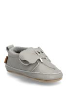 Melton Elephant Leather Slippers Grå