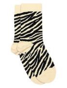 Melton Zebra Socks Beige