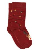 Melton Party Reindeer Socks Röd