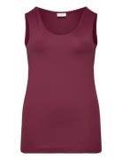 Kaffe Curve Kcerina Jersey Top Burgundy