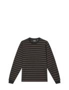 Mads Nørgaard Cotton Jersey Stripe Frode Tee Ls Svart