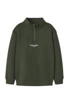 Name It Nkmbrody Ls Nreg Sweat Zip Bru Noos Grön