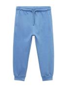 Mango Cotton Jogger-Style Trousers Blå