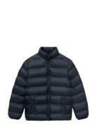 Mango Quilted Jacket Marinblå
