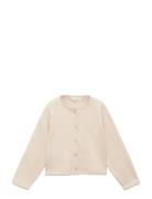 Mango Knitted Button Cardigan Beige