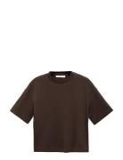 Mango Cotton Short-Sleeved T-Shirt Brun