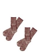 FUB 2-Pack Melange Socks Röd