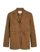 Vila Vihena Loose Blazer /Ln Brun