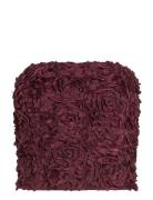 Vila Virosie S/L Bandeau Top/Dc Burgundy