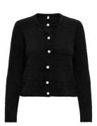 ONLY Onlpetra Ls Pearl O-Neck Cardi Cc Knt Svart