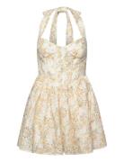 Bardot Pollie Halter Mini Dress Gul