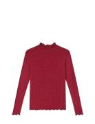 Mads Nørgaard 5X5 Stripe Trutte Tee Ls Röd