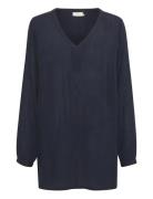 Kaffe Amber V-Neck Tunic Blå