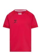 Hummel Hmllead S/S Poly Jersey Kids Röd