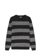 Mads Nørgaard Alpaca Vilhelm Stripe Knit Svart