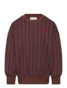 Mini Rodini Vertical Stripe Aop Sweatshirt Brun