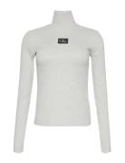 Calvin Klein Jeans Ls Woven Label Turtleneck Grå