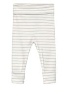 Mango Stripped Cotton Leggings Vit