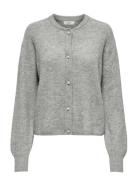 JDY Jdylumi Life L/S Button Cardiga Knt Noos Grå