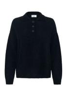 My Essential Wardrobe Sivamw Knit Polo Pullover Svart