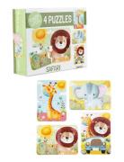 Barbo Leksaker Safari Touch & Feel Puzzles Multi/patterned