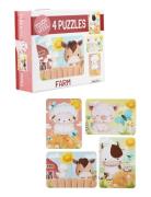Barbo Leksaker Farm Touch & Feel Puzzles Multi/patterned