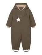 MINI A TURE Matwisti Fleece Lined Snowsuit. Grs Khaki Green