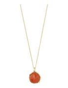 Pilgrim Sense Necklace Gold-Plated/Agate Orange